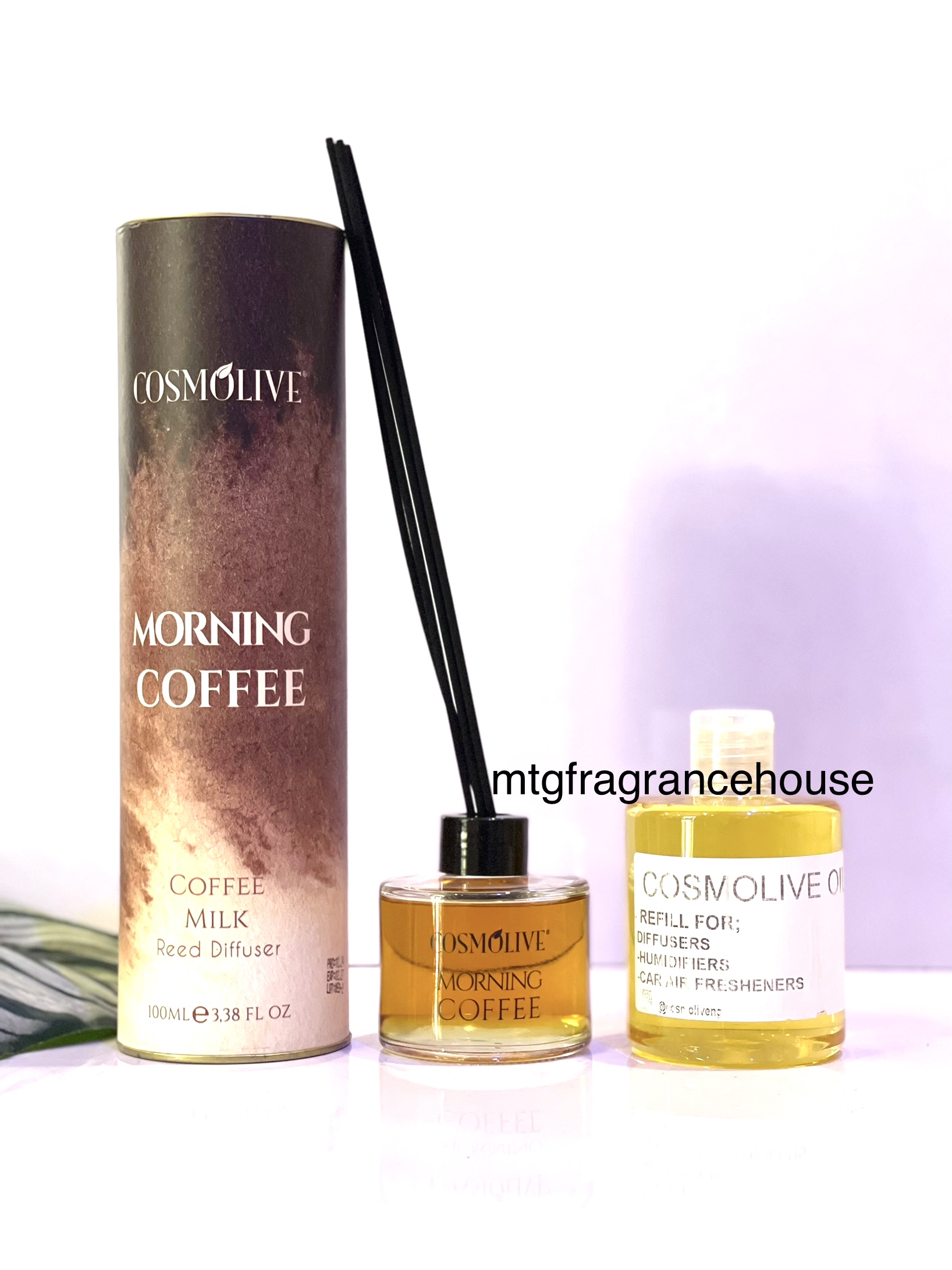 COSMOLIVE REEED DIFFUSER 2IN1 ( comes with refill ) - MORNING COFFEE