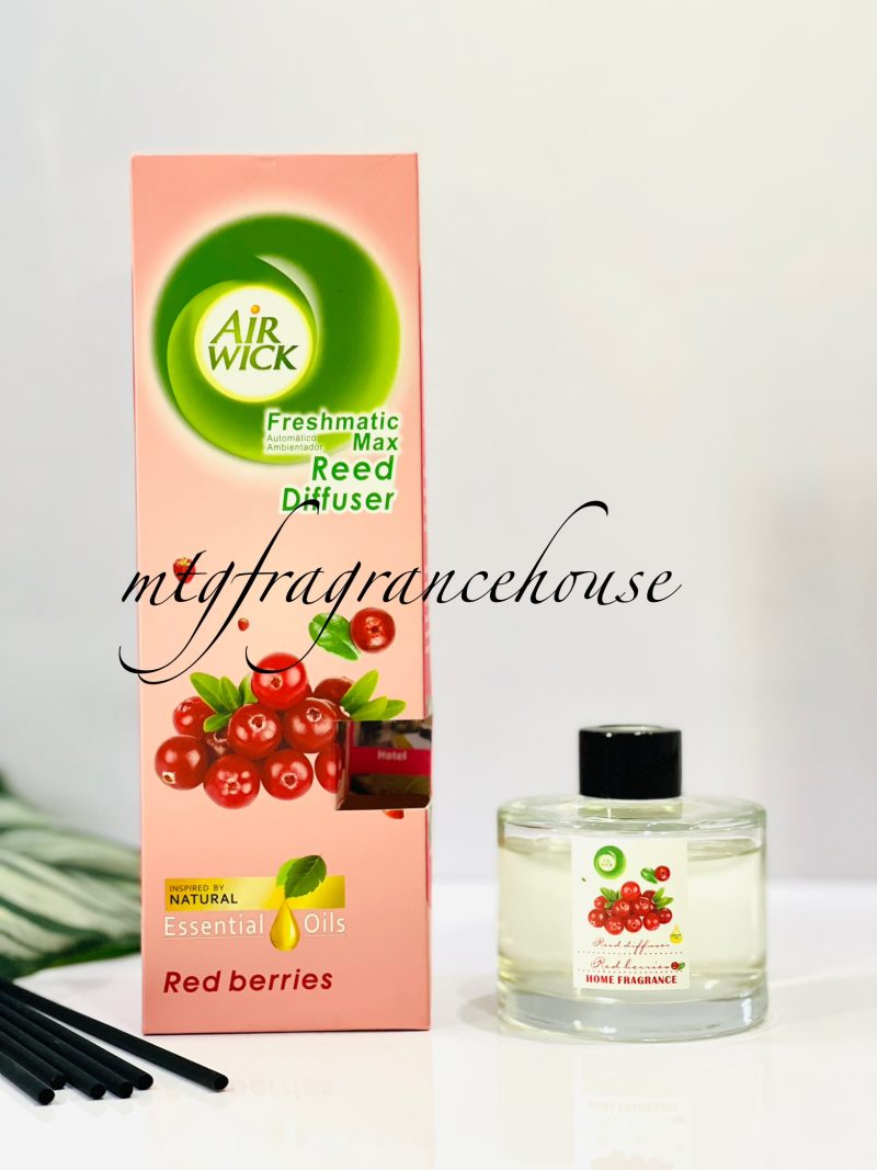 Red Berry Reed Diffuser AIRWICK REED DIFFUSER 150ML – RED BERRIES – MTG Fragrance House